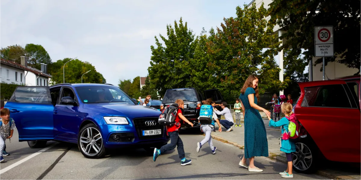 Minder auto's voor school